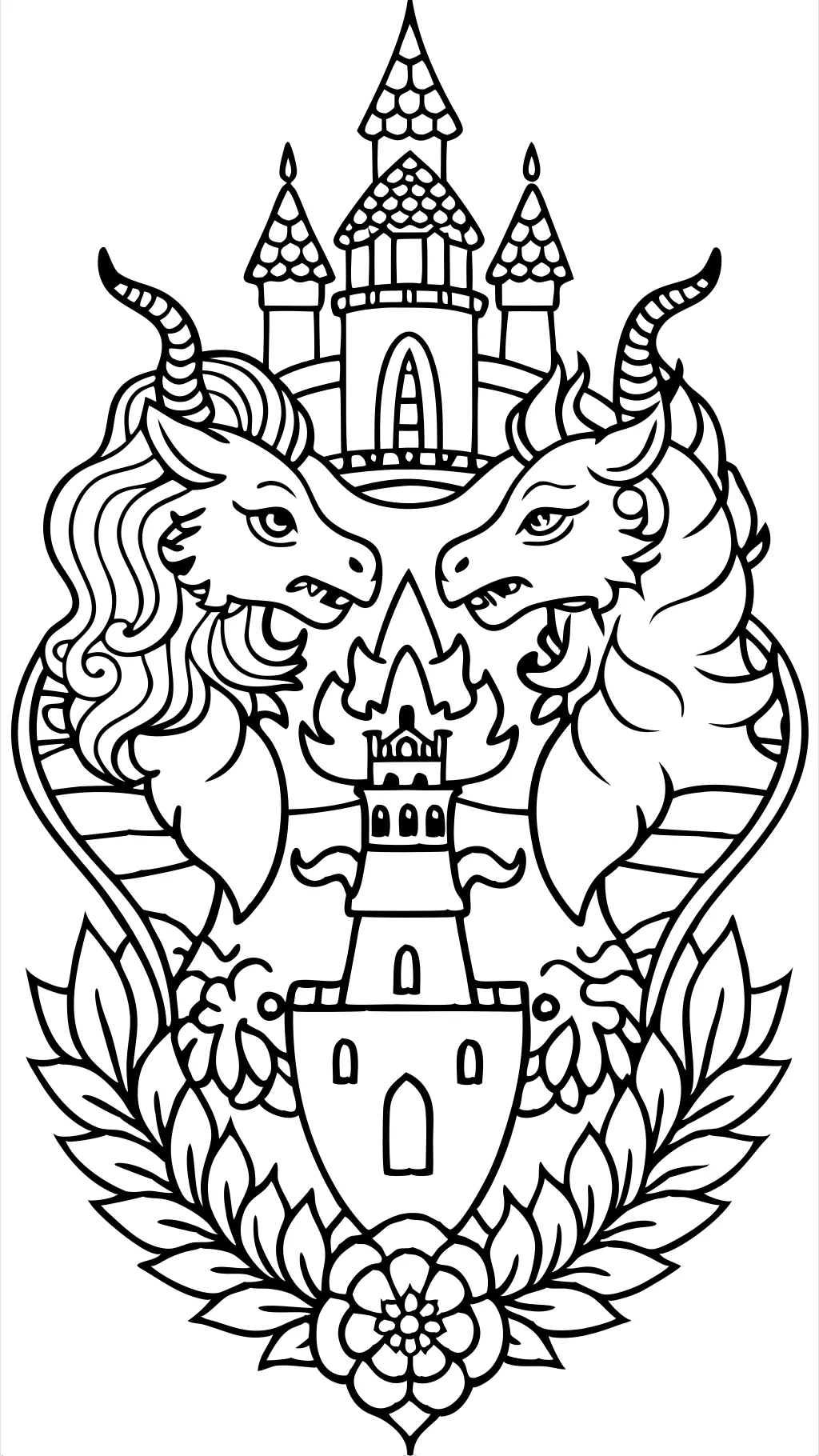 mythical coloring pages for adults